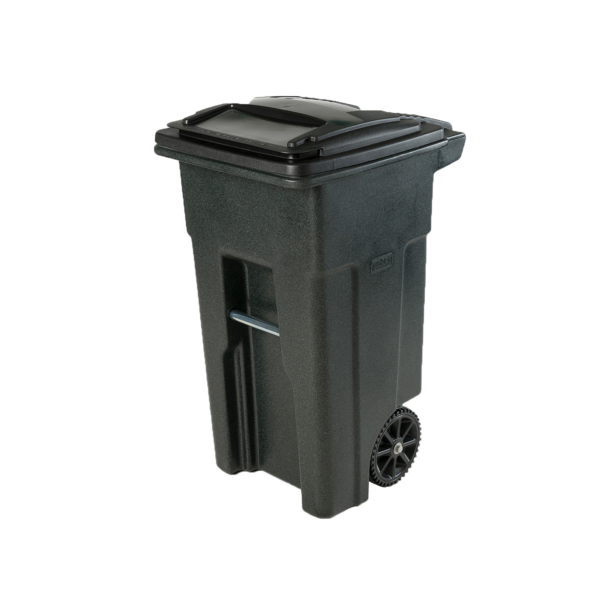 TOTER 2-Wheel Trash Cart with Lid - 32-Gallon, Greenstone, Advanced Rotational Molding, Model# ANA32